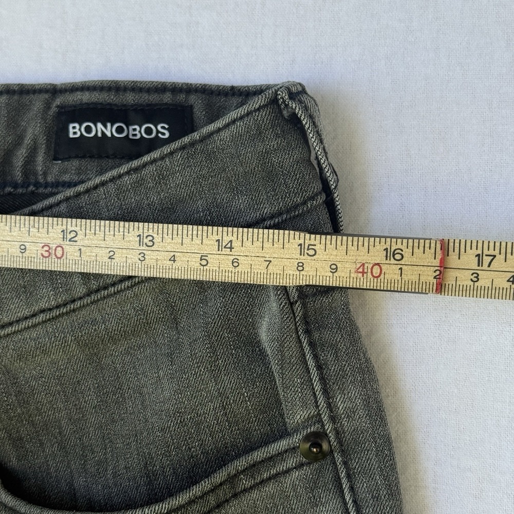 Bonobos Tailored Fit Jeans Mens 30x28 Grey Denim Cotton Stretch Preppy Comfort - Picture 8 of 8